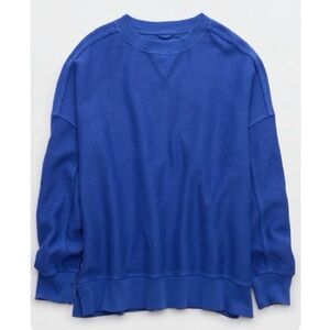 Aerie Big Chill Textured Crew Sweatshirt
